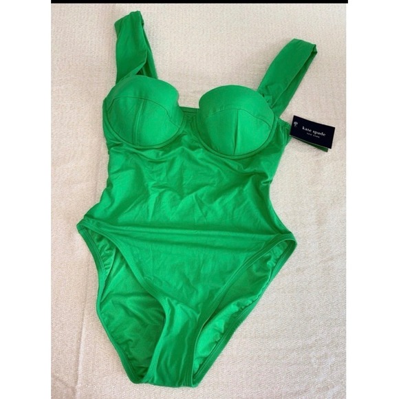 kate spade Other - kate spade Vibrant Green Molded Cup One-Piece Swimsuit